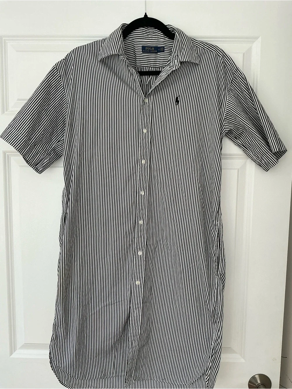 Polo Ralph‎ Lauren shirt dress, black and white, size 4
